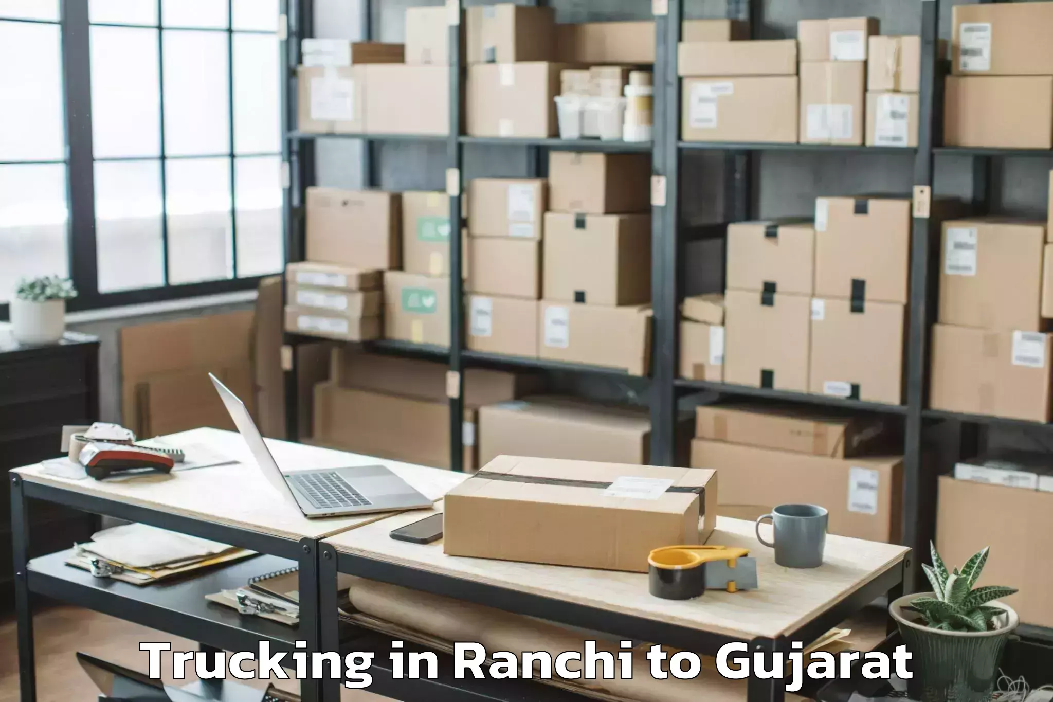 Hassle-Free Ranchi to Gujarat University Of Transpla Trucking